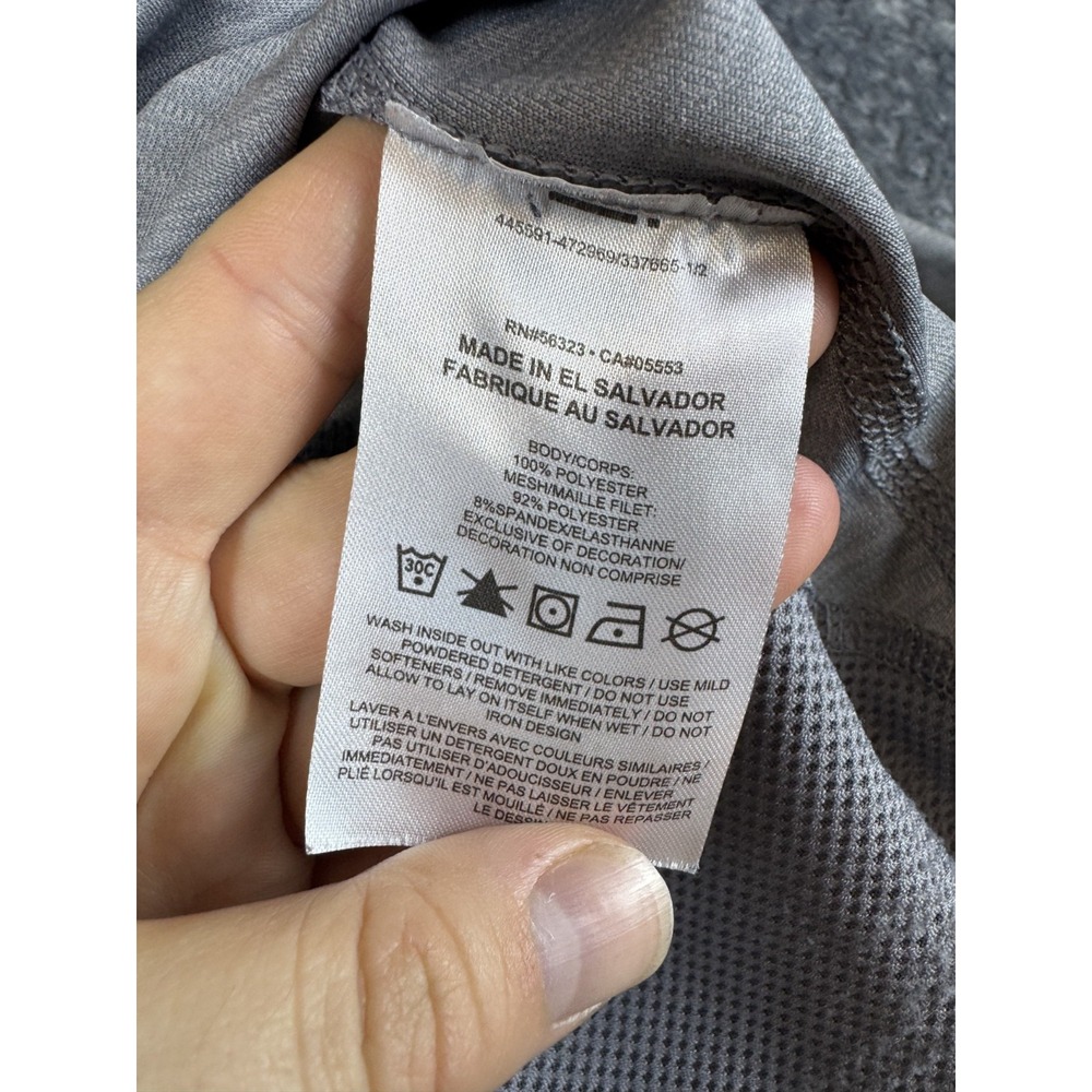 Nike Miler Dri Fit Running T Shirt Women Medium Gray Short Sleeve Back Air Panel - Picture 3 of 7